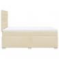 Preview: Boxspringbett mit Matratze Creme 120x190 cm Stoff