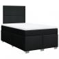 Preview: Boxspringbett mit Matratze Schwarz 120x200 cm Stoff