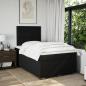 Preview: Boxspringbett mit Matratze Schwarz 120x200 cm Stoff