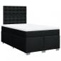 Preview: Boxspringbett mit Matratze Schwarz 120x200 cm Stoff