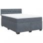 Preview: Boxspringbett mit Matratze Dunkelgrau 140x200 cm Samt