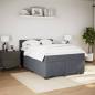 Preview: Boxspringbett mit Matratze Dunkelgrau 140x200 cm Samt