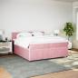 Preview: Boxspringbett mit Matratze Rosa 200x200 cm Samt