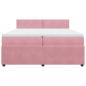 Preview: Boxspringbett mit Matratze Rosa 200x200 cm Samt