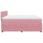 Preview: Boxspringbett mit Matratze Rosa 200x200 cm Samt