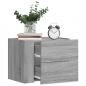 Preview: ARDEBO.de - Wand-Nachttische 2 Stk. Grau Sonoma 45x30x35 cm