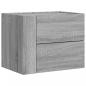 Preview: Wand-Nachttische 2 Stk. Grau Sonoma 45x30x35 cm