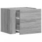 Preview: Wand-Nachttische 2 Stk. Grau Sonoma 45x30x35 cm