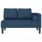 Preview: Chaiselongue mit Kissen Blau Stoff