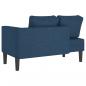 Preview: Chaiselongue mit Kissen Blau Stoff