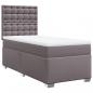 Preview: Boxspringbett mit Matratze Grau 80x200 cm Kunstleder