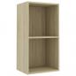 Preview: Bücherregal 2 Fächer Sonoma-Eiche 40x30x76,5 cm Holzwerkstoff