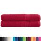 Preview: Premium-Saunatücher SOLUND 2 Stk. Rot 80x200 cm 600 g/m²