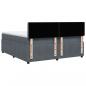 Preview: Boxspringbett mit Matratze Dunkelgrau 200x200 cm Samt