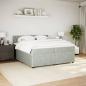 Preview: Boxspringbett mit Matratze Hellgrau 200x200 cm Samt