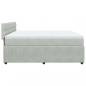 Preview: Boxspringbett mit Matratze Hellgrau 200x200 cm Samt