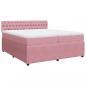 Preview: Boxspringbett mit Matratze Rosa 200x200 cm Samt