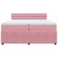 Preview: Boxspringbett mit Matratze Rosa 200x200 cm Samt