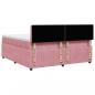 Preview: Boxspringbett mit Matratze Rosa 200x200 cm Samt