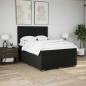 Preview: Boxspringbett mit Matratze Schwarz 160x200 cm Stoff