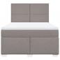 Preview: Boxspringbett mit Matratze Taupe 160x200 cm Stoff