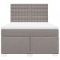 Preview: Boxspringbett mit Matratze Taupe 160x200 cm Stoff