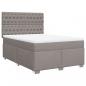 Preview: Boxspringbett mit Matratze Taupe 140x200 cm Stoff