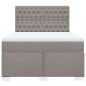 Preview: Boxspringbett mit Matratze Taupe 140x200 cm Stoff