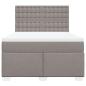 Preview: Boxspringbett mit Matratze Taupe 140x200 cm Stoff