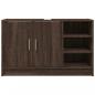 Preview: Waschbeckenunterschrank Braun Eichen-Optik 90x29x55 cm