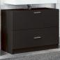 Preview: ARDEBO.de - Waschbeckenunterschrank Schwarz 78x37x59 cm Holzwerkstoff