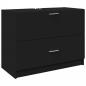 Preview: Waschbeckenunterschrank Schwarz 78x37x59 cm Holzwerkstoff