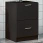 Preview: ARDEBO.de - Waschbeckenunterschrank Schwarz 40x37x59 cm Holzwerkstoff