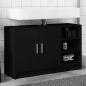 Preview: ARDEBO.de - Waschbeckenunterschrank Schwarz 90x29x55 cm Holzwerkstoff