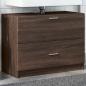 Preview: ARDEBO.de - Waschbeckenunterschrank Braun Eichen-Optik 78x37x59 cm