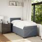 Preview: Boxspringbett mit Matratze Dunkelgrau Samt