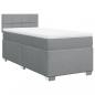 Preview: Boxspringbett mit Matratze Hellgrau 80x200 cm Stoff