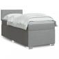 Preview: ARDEBO.de - Boxspringbett mit Matratze Hellgrau 80x200 cm Stoff