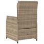 Preview: Gartensessel 2 Stk. Verstellbar Beige Poly Rattan