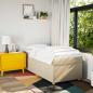 Preview: Boxspringbett mit Matratze Creme 90x190 cm Stoff