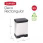 Preview: Curver Tretmülleimer Deco Rechteckig 30L Silbern