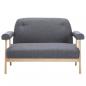 Preview: 2-Sitzer-Sofa Stoff Dunkelgrau