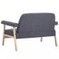 Preview: 2-Sitzer-Sofa Stoff Dunkelgrau