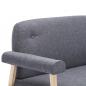 Preview: 2-Sitzer-Sofa Stoff Dunkelgrau