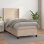 Preview: ARDEBO.de - Boxspringbett mit Matratze Cappuccino-Braun 90x190cm Kunstleder