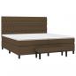 Preview: Boxspringbett mit Matratze Dunkelbraun 200x200 cm Stoff