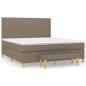 Preview: Boxspringbett mit Matratze Taupe 180x200 cm Stoff