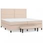 Preview: Boxspringbett Matratze Cappuccino-Braun 200x200cm Kunstleder