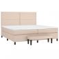 Preview: Boxspringbett Matratze Cappuccino-Braun 200x200cm Kunstleder