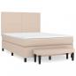 Preview: Boxspringbett Matratze Cappuccino-Braun 140x190cm Kunstleder